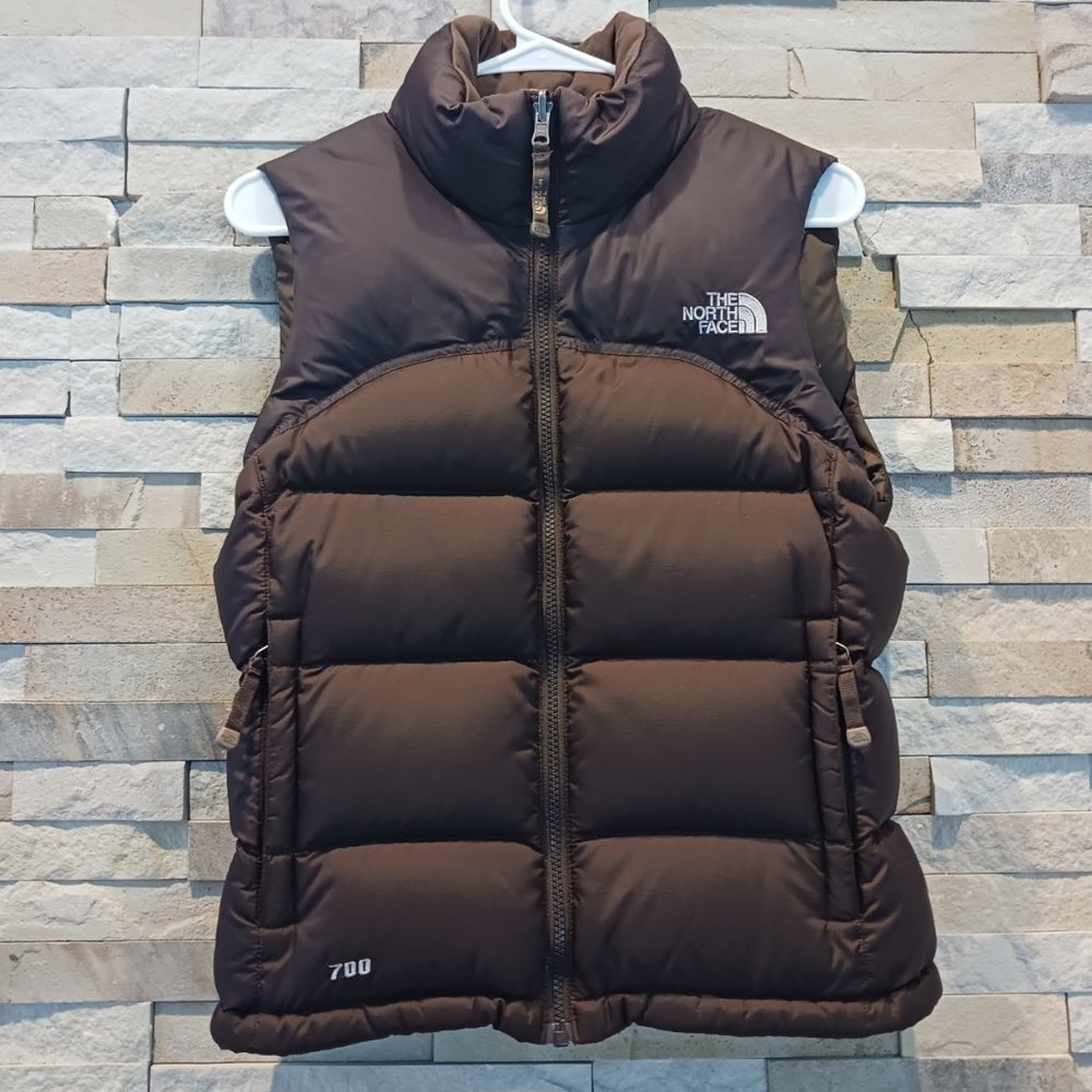 North Face Womens Brown Nuptse Vest XS Puffer Bubble 96 Retro Winter Puff Jacket